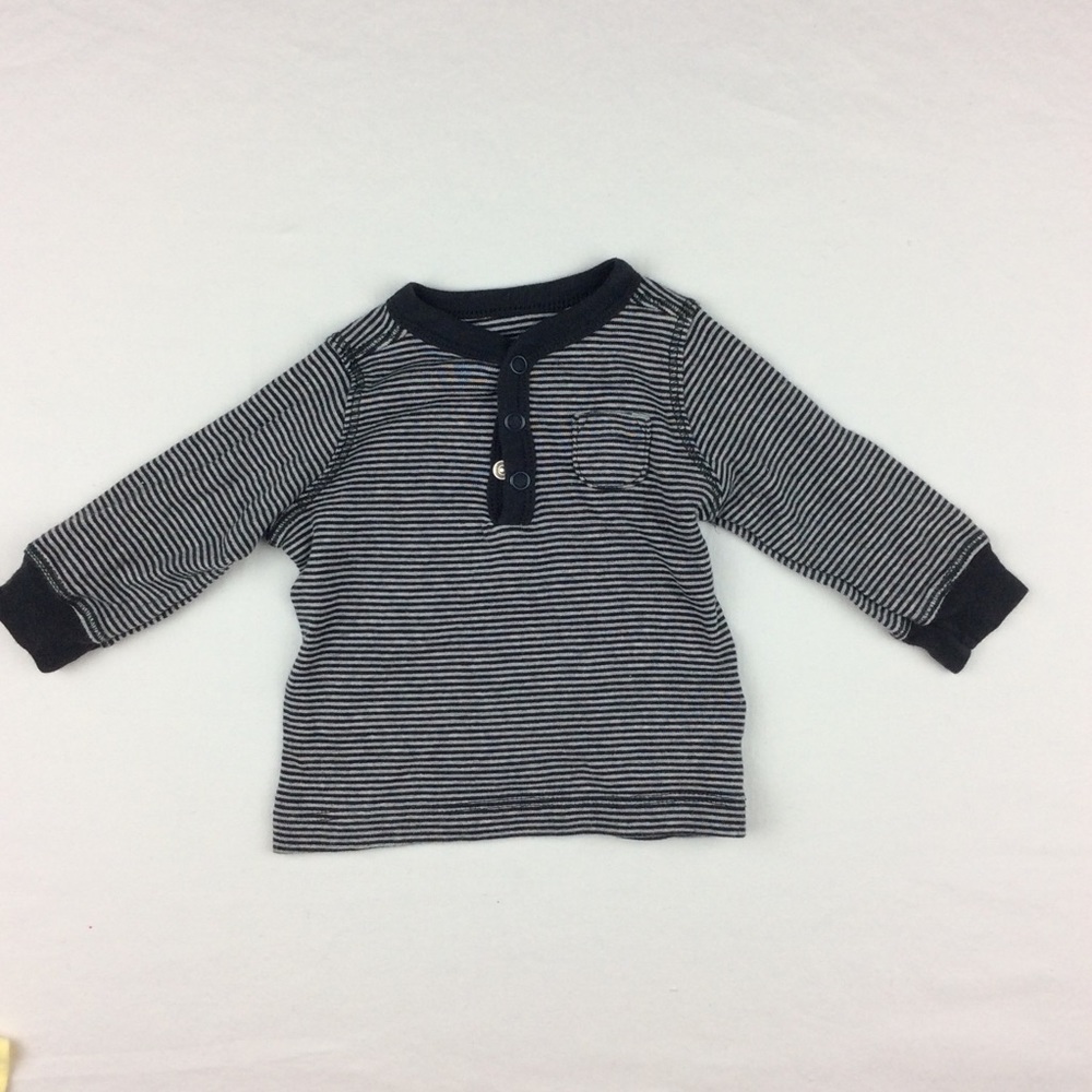 🍼 Baby Dark Gray Striped Long Sleeve | 6 for $18